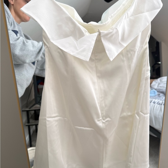 NWT BHLDN Clean Strapless Organza Foldover Detail Mini Dress - Picture 6 of 6